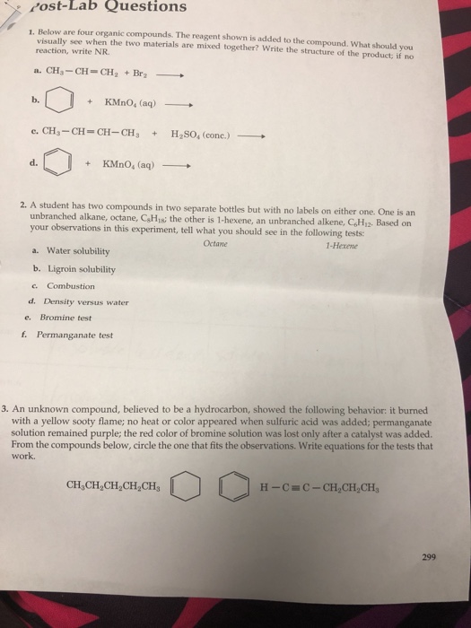 Solved Ost Lab Questions 1 Below Are Four Organic 9669