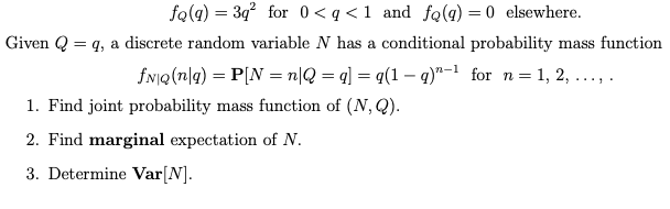 Solved fo(q) = 3qfor 0 | Chegg.com