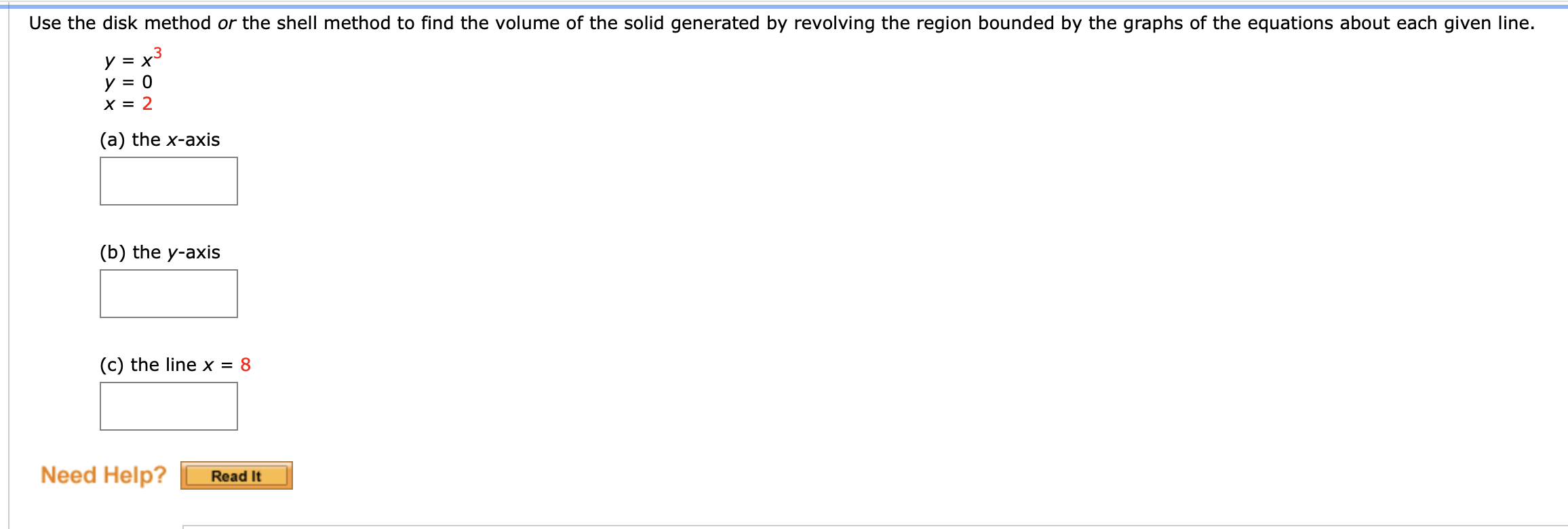 Solved Use the disk method or the shell method to find the