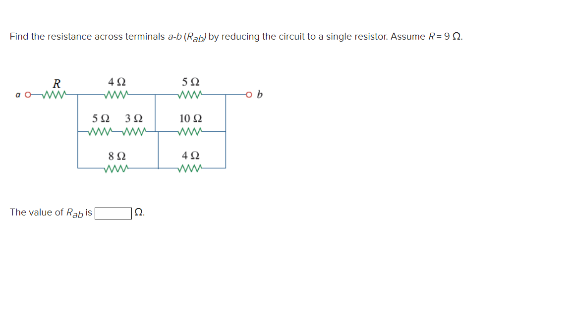 Solved Find The Resistance Across Terminals A-b(Rab) ﻿by | Chegg.com