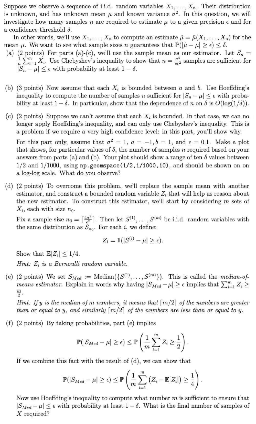 Suppose We Observe A Sequence Of I I D Random Chegg Com