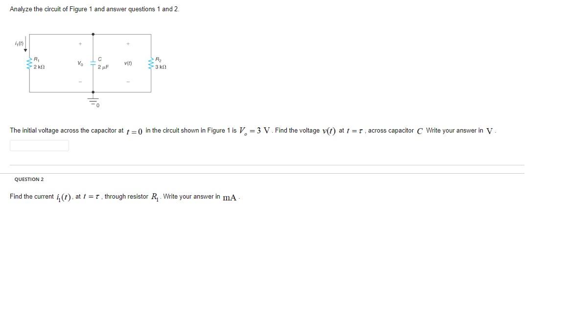 Solved Analyze the circuit of Figure 1 and answer questions | Chegg.com