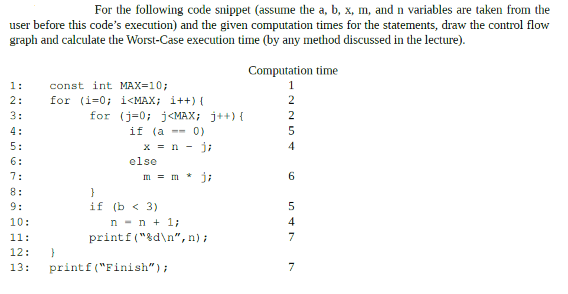 Solved For The Following Code Snippet (assume The A, B, X, | Chegg.com