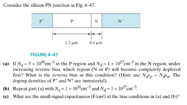Solved Consider the silicon PN junction in Fig. 4-47 N" | Chegg.com