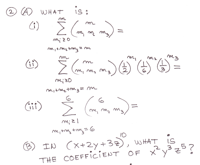 Solved The Trinomial Theorem Says Ab Continued M Chegg Com