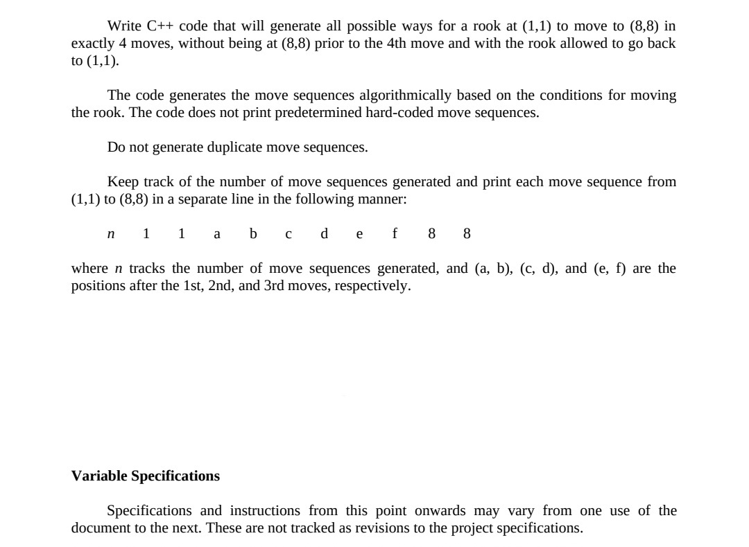Solved Write C++ code that will generate all possible ways | Chegg.com