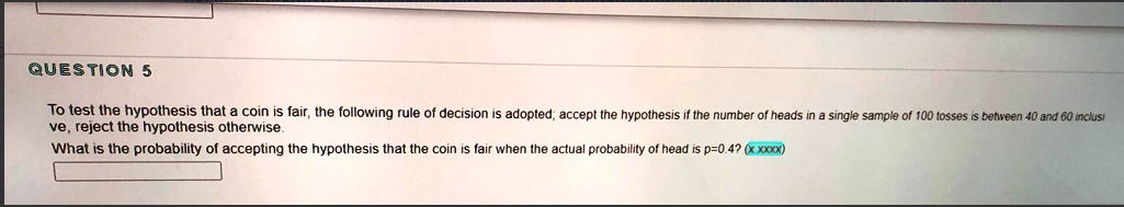 hypothesis test coin is fair