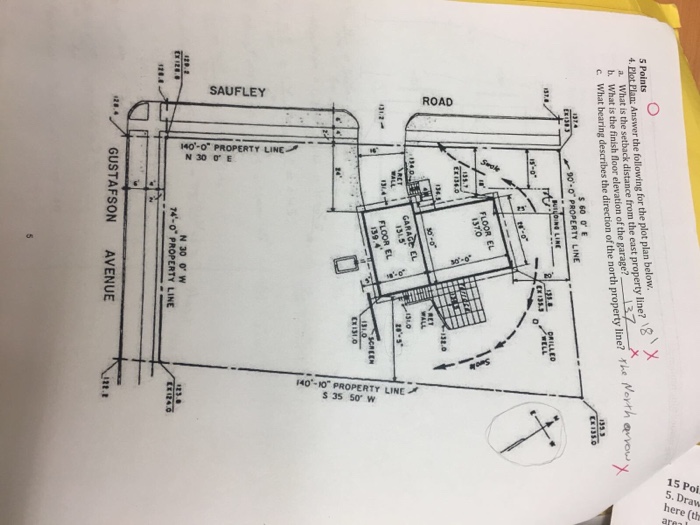 Solved S Points Answer the following for the plot plan