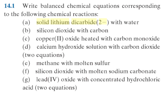 Solved 14.1 Write balanced chemical equations corresponding | Chegg.com
