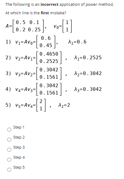 Solved The following is an incorrect application of power | Chegg.com