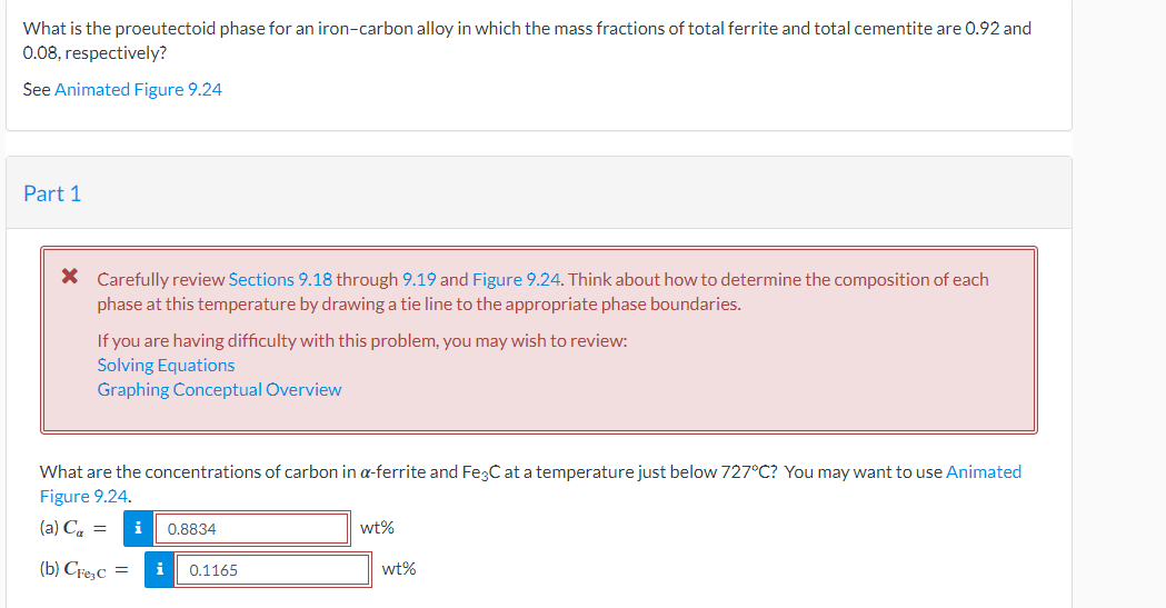 Solved What is the proeutectoid phase for an ironcarbon