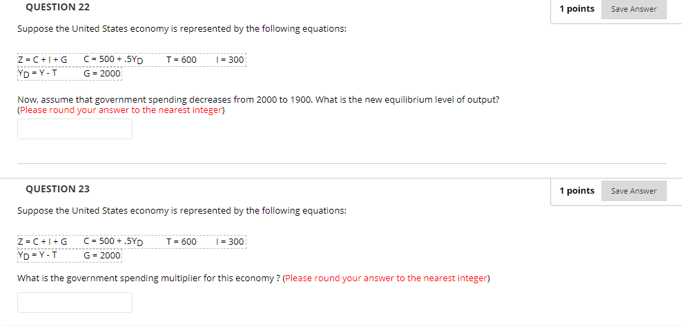Solved QUESTION 22 1 points Save Answer Suppose the United | Chegg.com
