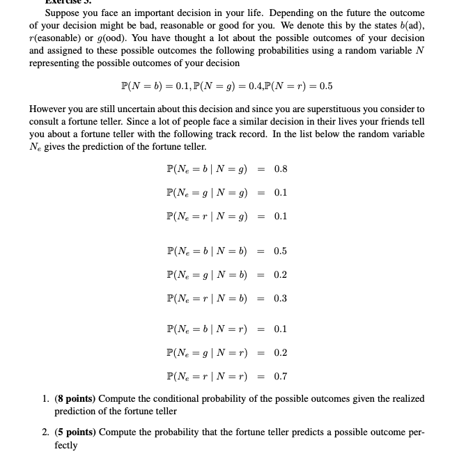 Solved It is exercise number 3, so it is 1 question, all | Chegg.com