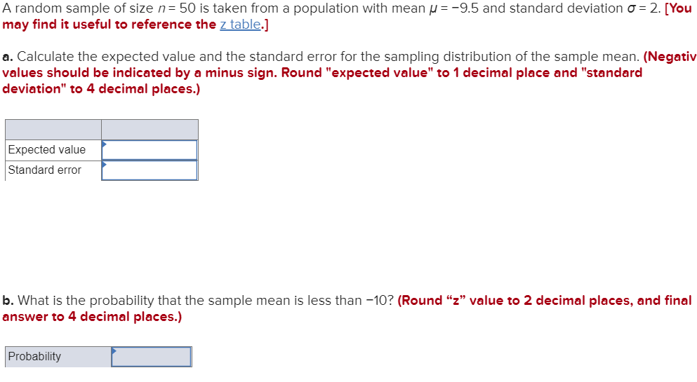 Solved A random sample of size n 50 is taken from a | Chegg.com