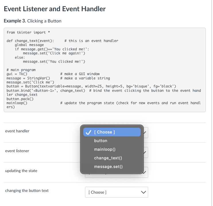 html event listener button