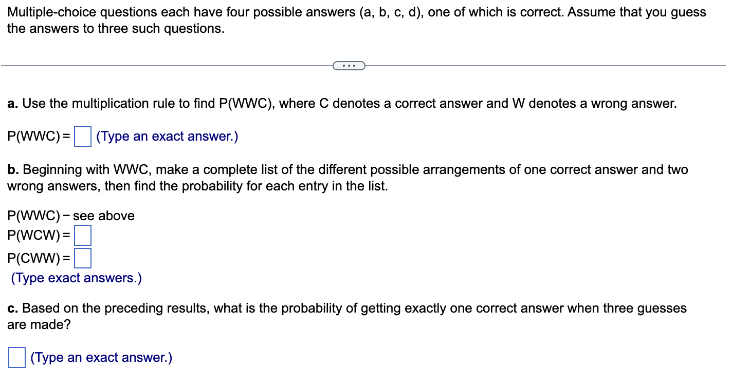 Solved Multiple-choice Questions Each Have Four Possible | Chegg.com