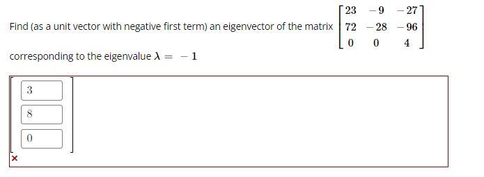 Solved Find (as a unit vector with negative first term) an | Chegg.com