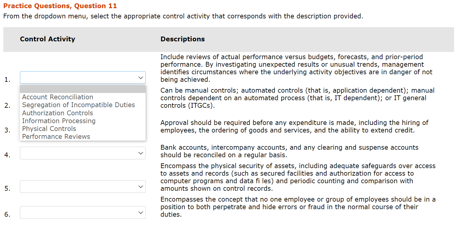 Solved Practice Questions, Question 11 From the dropdown | Chegg.com