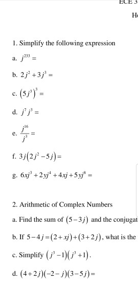 Solved Ece 3 1 Simplify The Following Expression A 33 Chegg Com