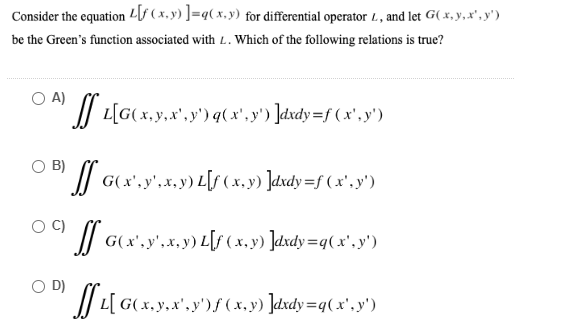 Solved Consider The Equation L F X Y 9 X Y For Differe Chegg Com