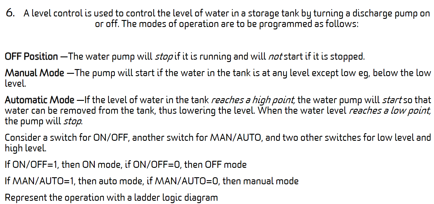 A level control is used to control the level of water | Chegg.com