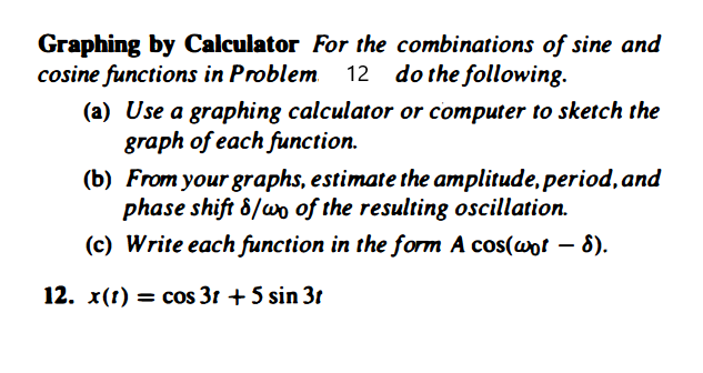 Cosine deals graph calculator