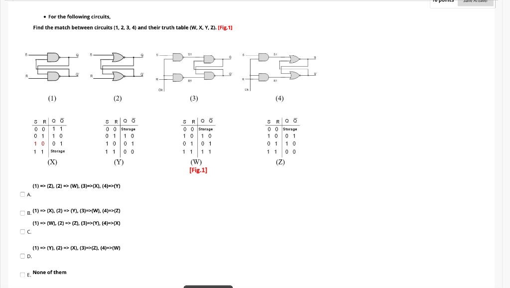 Solved Adve Ser For The Following Circuits Find The Match Chegg Com