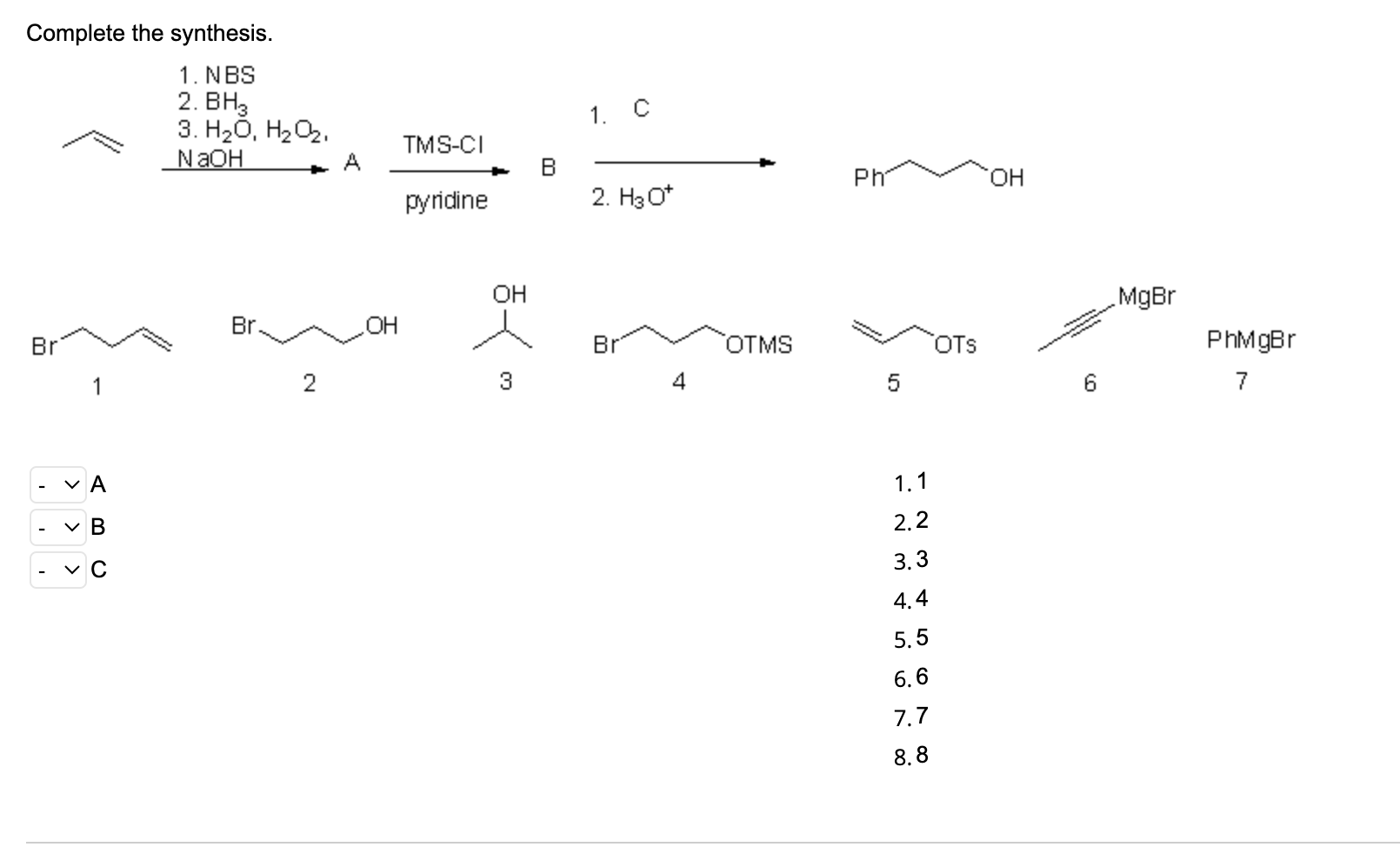 Solved Complete The Synthesis. | Chegg.com