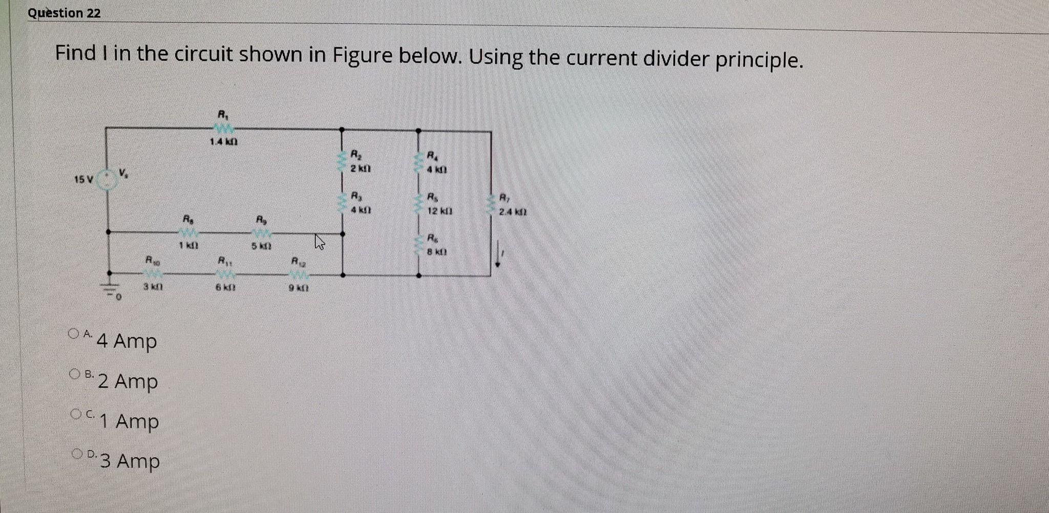 Solved Question 22 Find I in the circuit shown in Figure | Chegg.com