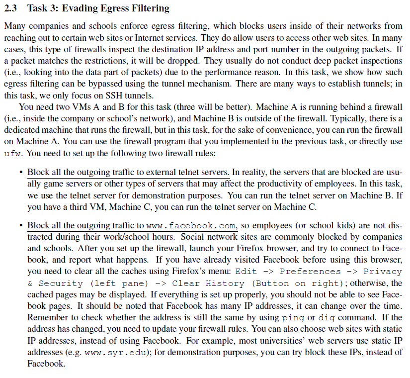 2.3 Task 3: Evading Egress Filtering Many companies | Chegg.com