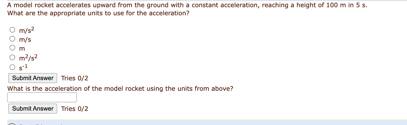 Solved A model rocket accelerates upward from the ground | Chegg.com