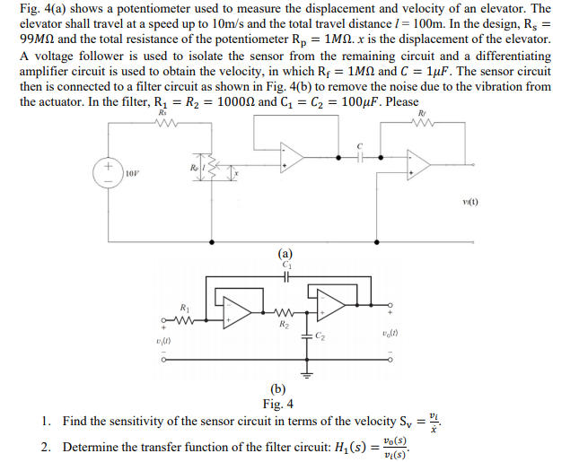 Solved Fig. 4(a) shows a potentiometer used to measure the