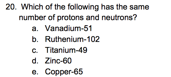 Solved 20. Which of the following has the same number of | Chegg.com