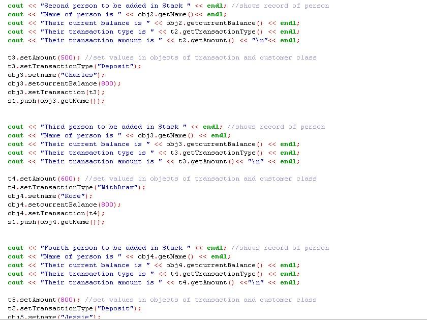Solved #include "Customer.h" #include "Transaction.h" | Chegg.com