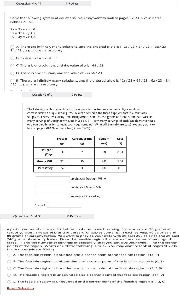 Solved Question 1 of 7 1 Points Suppose that you are solving | Chegg.com