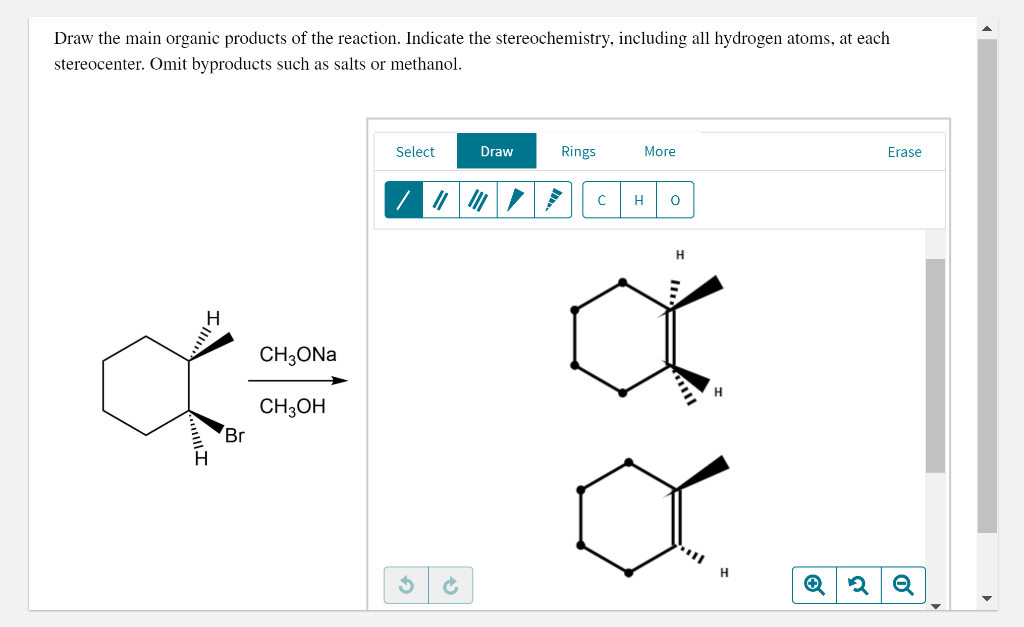 Solved Draw the main organic products of the reaction.