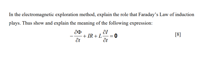 Solved In The Electromagnetic Exploration Method, Explain | Chegg.com