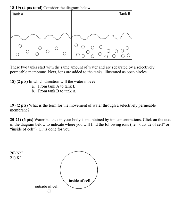 Solved 18-19) (4 Pts Total) Consider The Diagram Below: Tank | Chegg.com