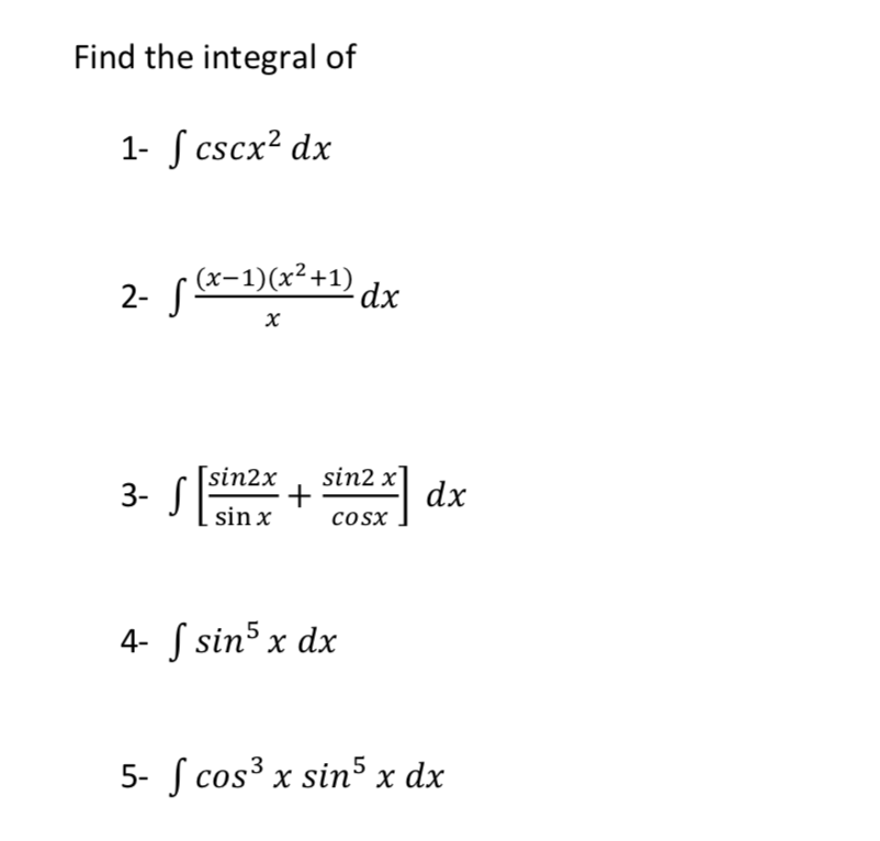 integration of 1 1 15 sin 2 x dx is equal to