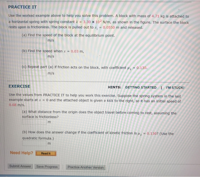 Solved w***.s PRACTICE IT Use the worked example above to | Chegg.com