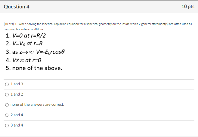 Solved (10 pts) 4. When solving for spherical Laplacian | Chegg.com