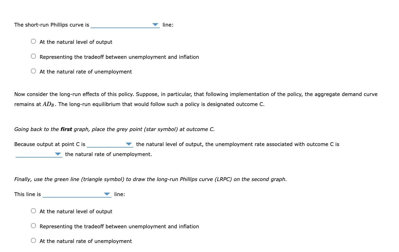 2. The Phillips curve in the short run and long run | Chegg.com