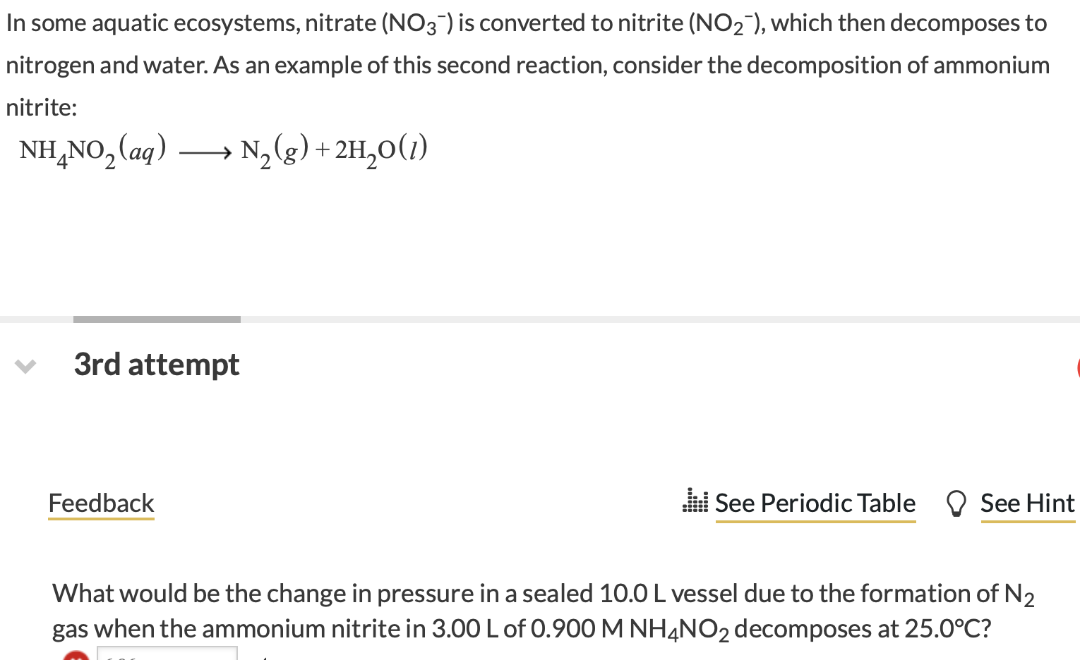 Solved In some aquatic ecosystems, nitrate (NO3) is