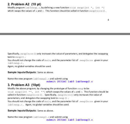 Solved i need help with these 2 c codes here is the code | Chegg.com