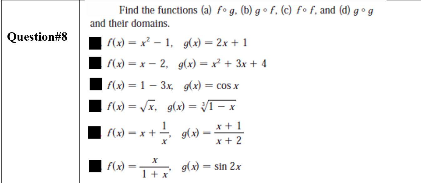 Solved Find The Functions A F G B G F C F F ï And Chegg Solved Find The Functions A F G B G F C F F ï And Chegg