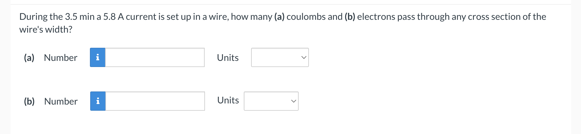 Solved During the 3.5 min a 5.8 A current is set up in a | Chegg.com