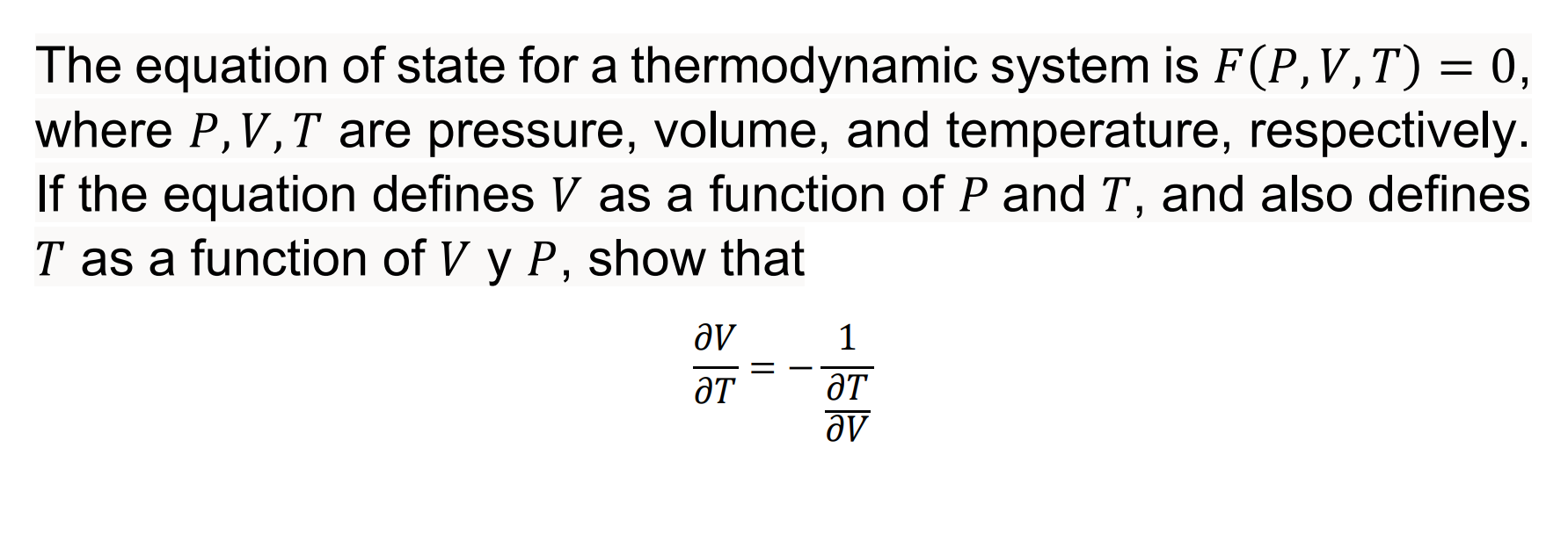 Solved The equation of state for a thermodynamic system is | Chegg.com
