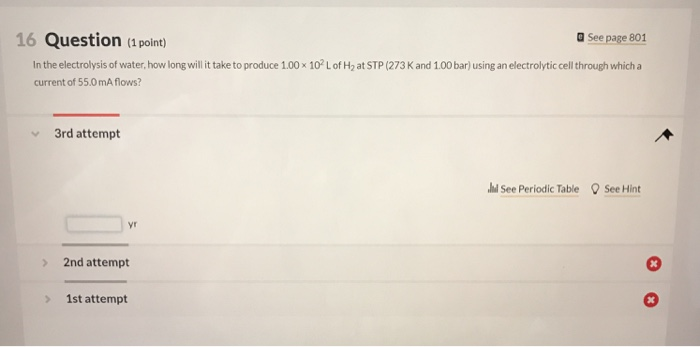 Solved 16 Question (1 point) Q See page 801 In the | Chegg.com
