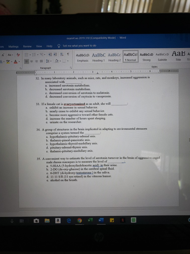 Solved Word Exam4 Ws 2019 310 Compatibility Mode Ferences
