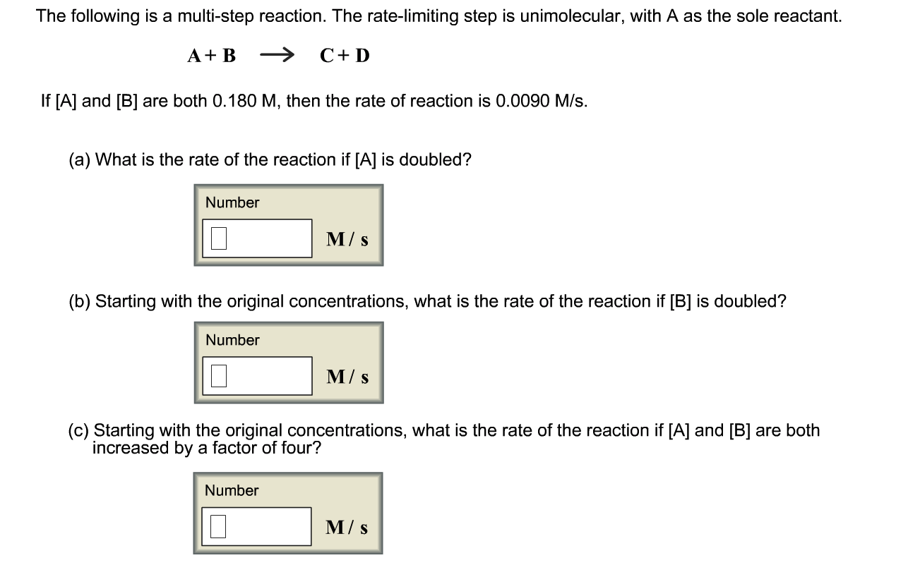 Solved The following is a multi-step reaction. The | Chegg.com